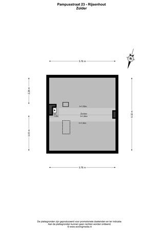 Floorplan - Pampusstraat 23, 1435 LG Rijsenhout